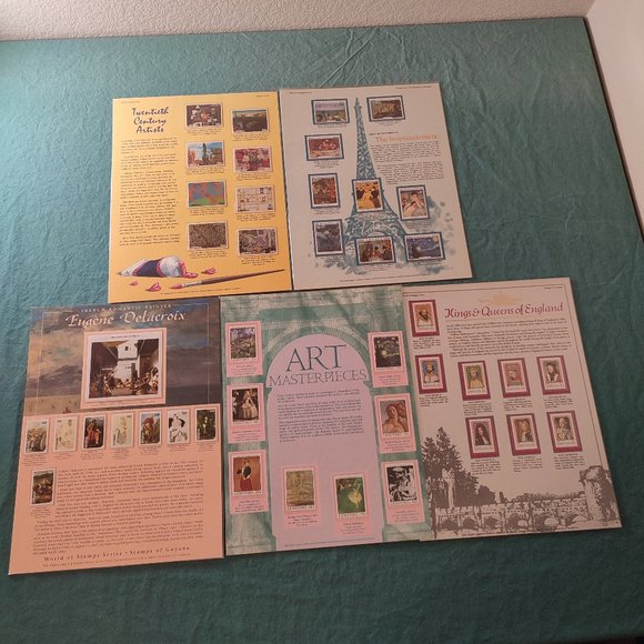 Fancy Mint Stamp Panels Art Paintings Deluxe Quality Vintage academia MNH series
